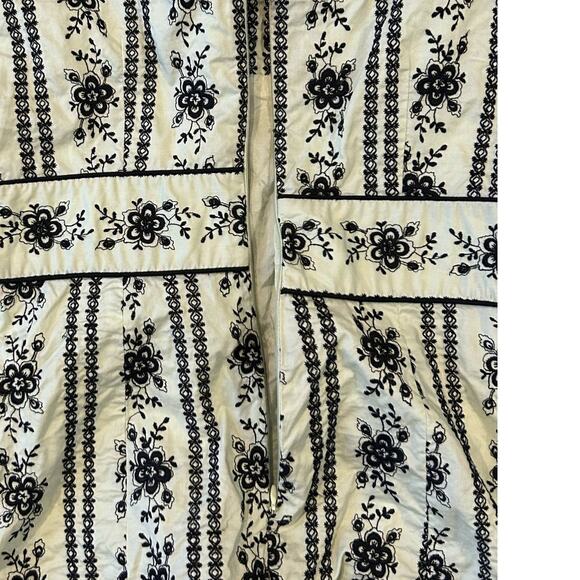 Carole Little Boho black & white dress Embroidery Size 8 - Picture 8 of 10